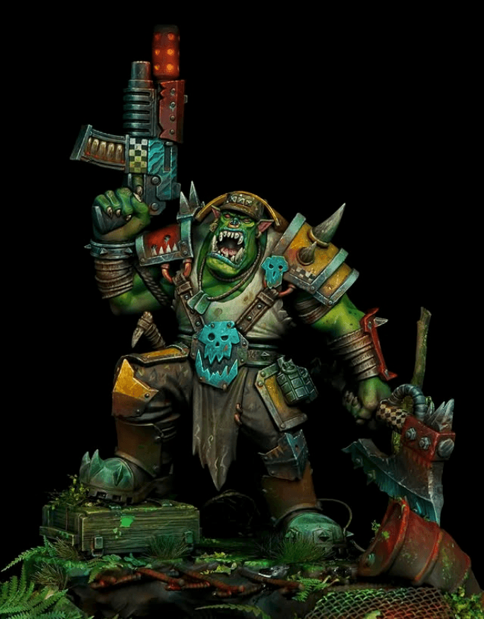 Warboss Ork, painter scale